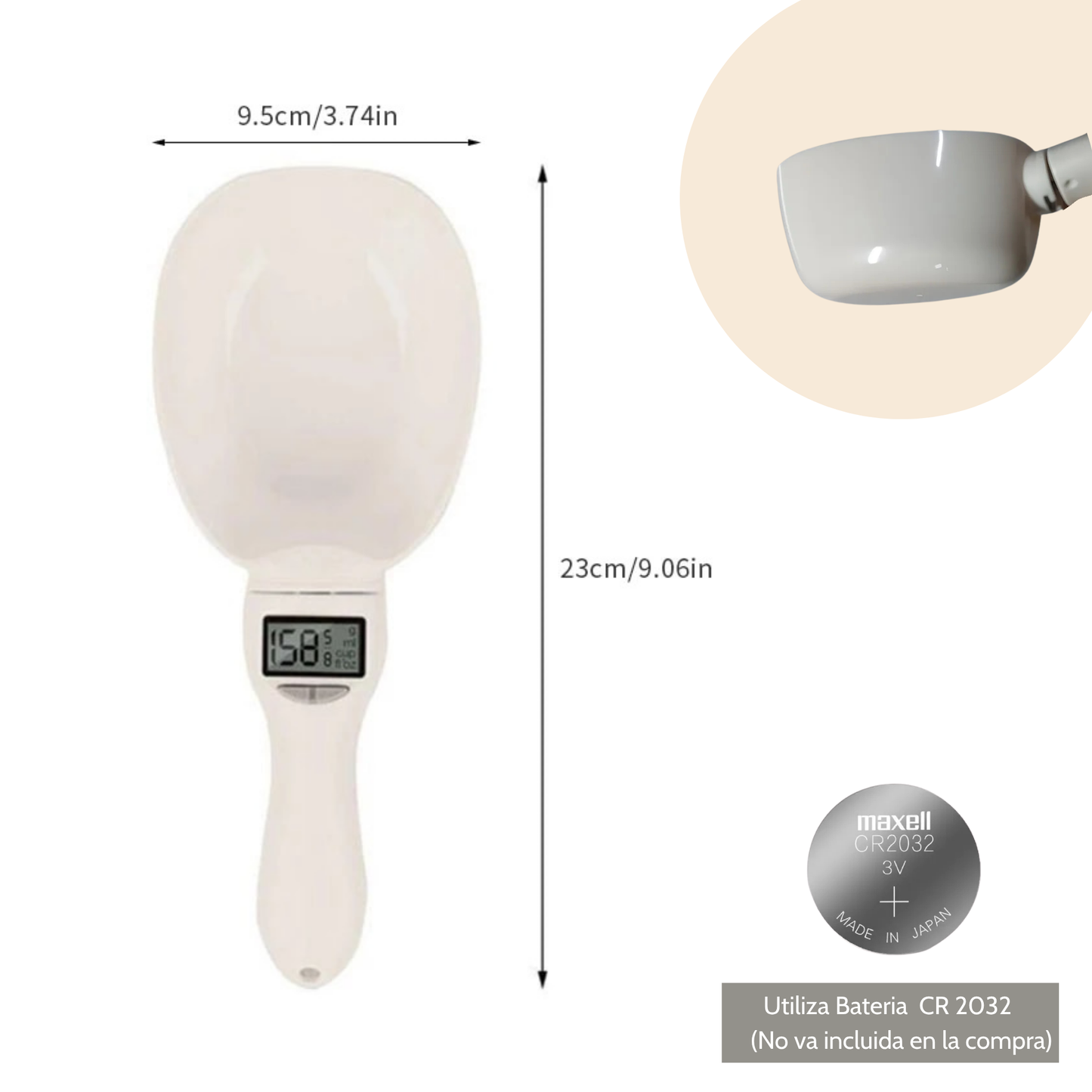 Cuchara Digital Medidora para Mascota