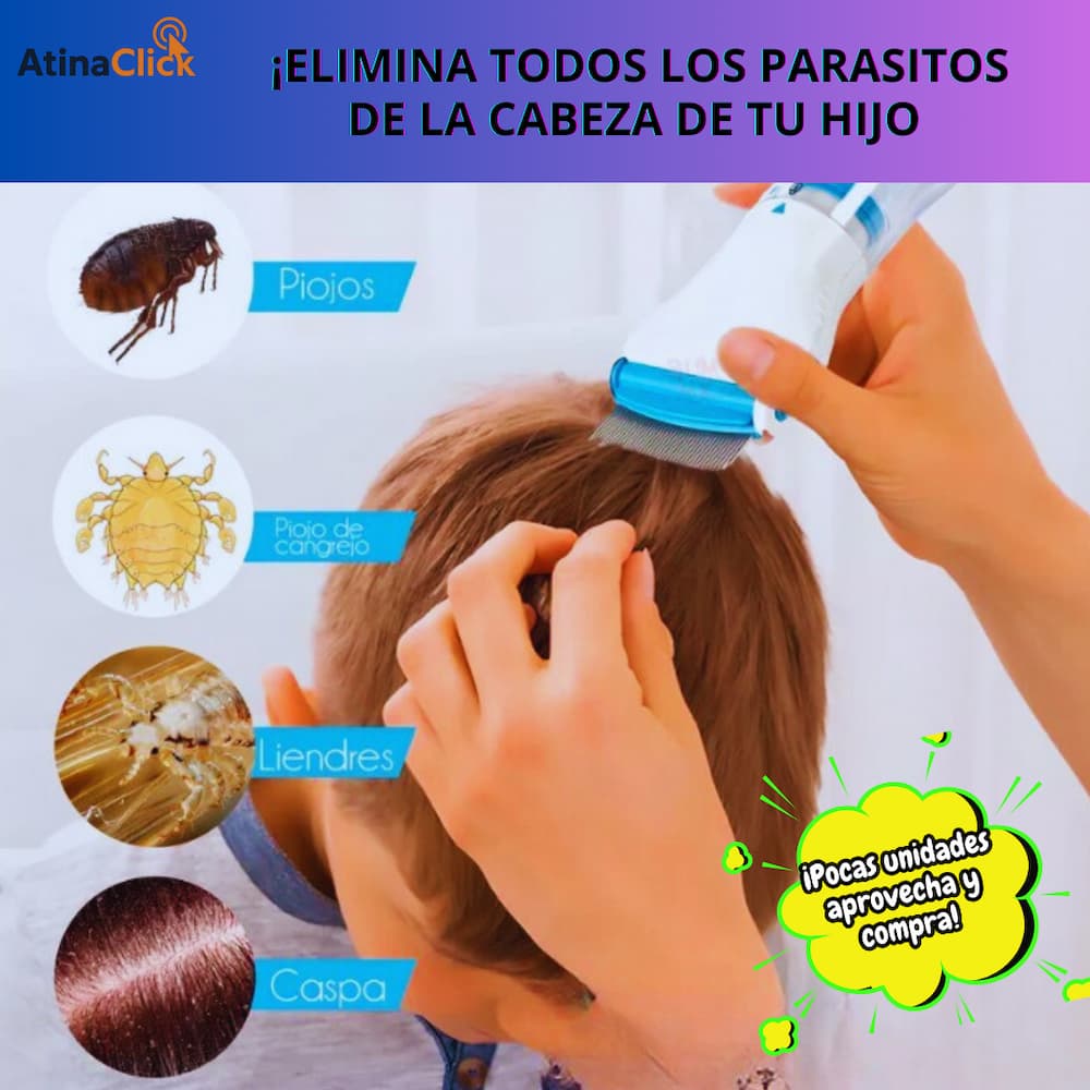 Peine Saca Piojos Eléctrico