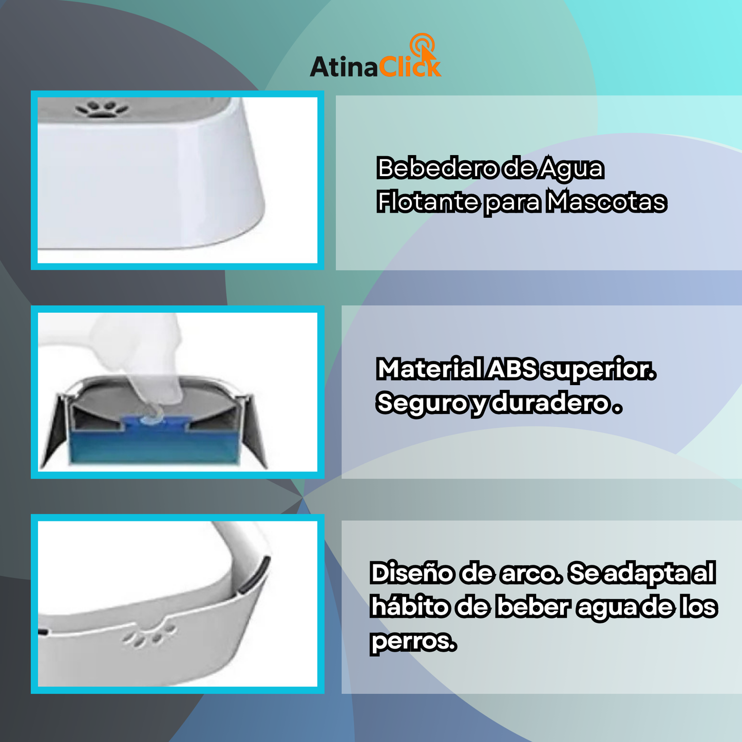 Bebedero Antisplash para Mascotas