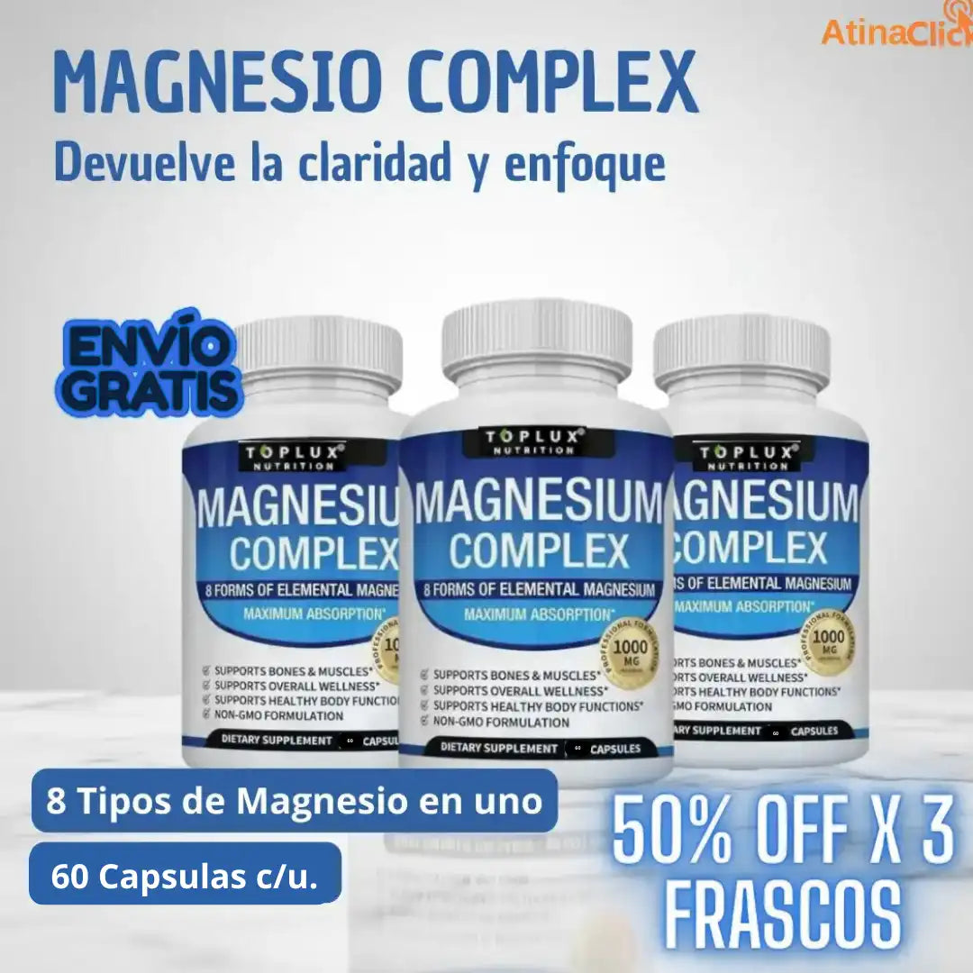 Suplemento de Magnesio Complex 8 en 1