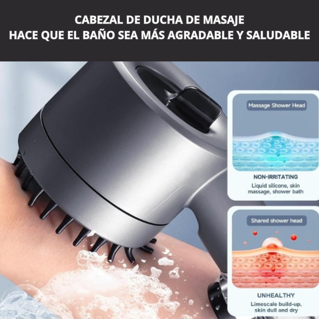 Cabezal de Ducha Masajeador Spa