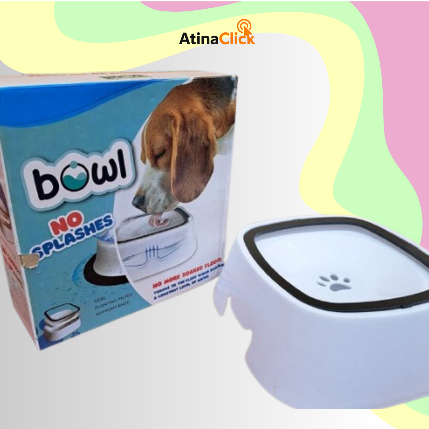 Bebedero Antisplash para Mascotas